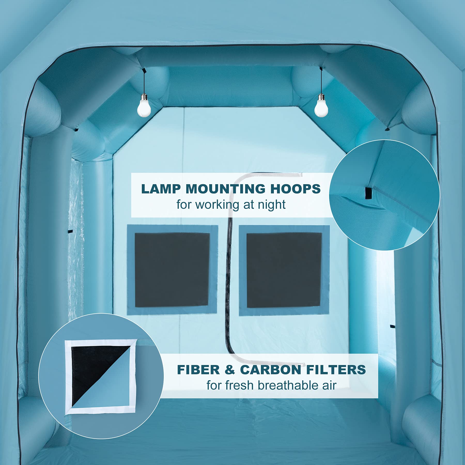 Buy Inflatable Paint Booth with 2 Electric Air Blower Pumps, Inflatable