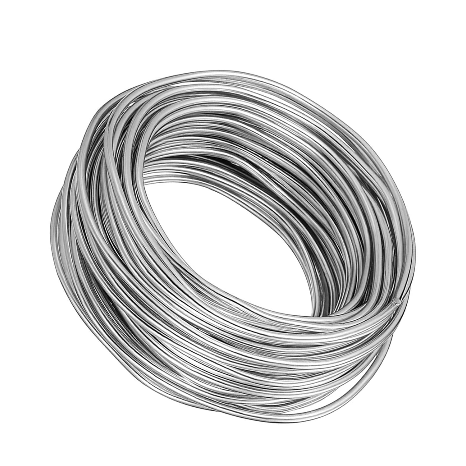 20-Meter 3.0Mm Soft Aluminum Wire Silver Bendable Roll for Floral Arrangement Wreath Making Jewelry Crafting Sculpting DIY Art