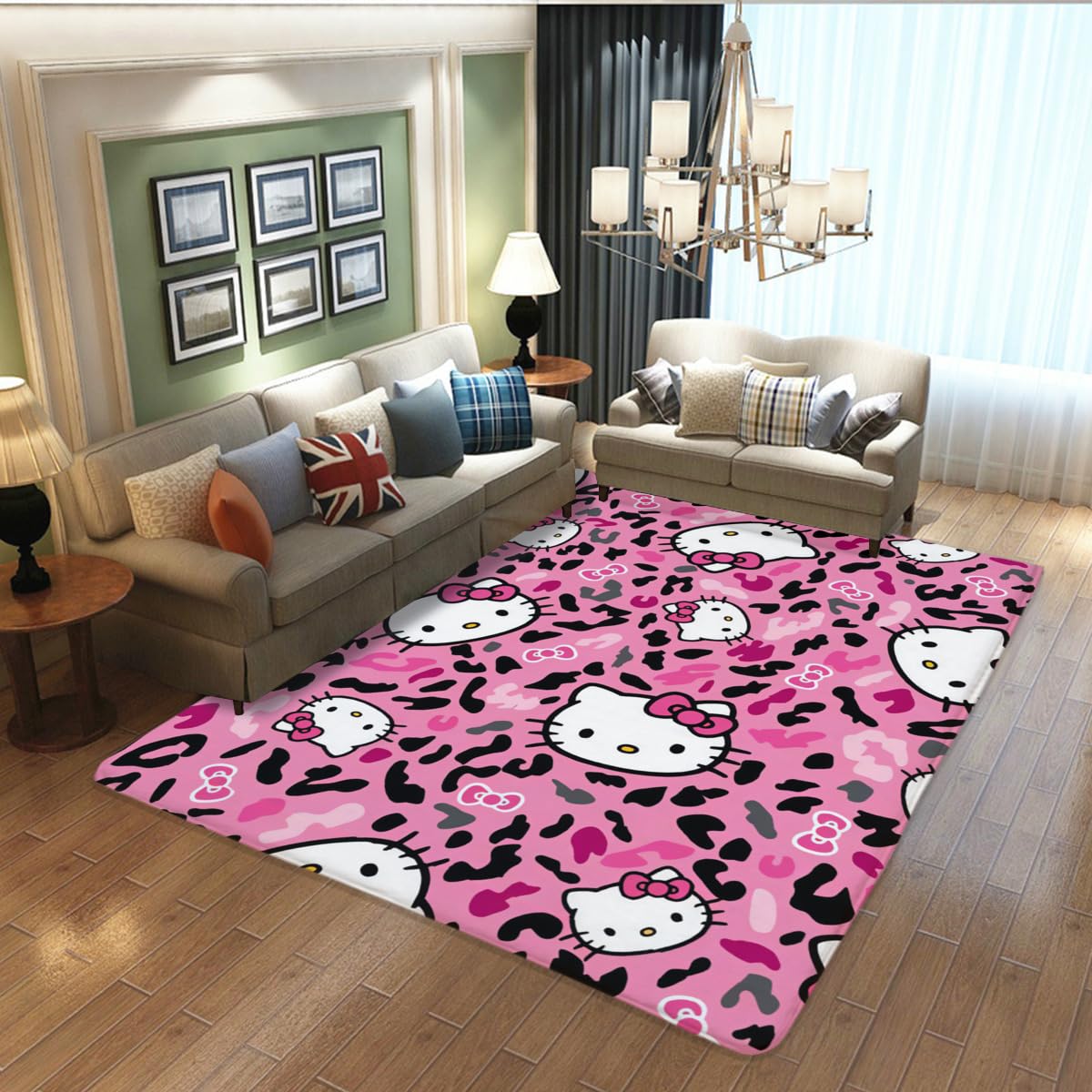 昭和レトロ　ハローキティ カーペット ラグ ブランケット Amazon｜ハローキティ (3) カーペット ラグ ラグマット 200×150cm 極厚
