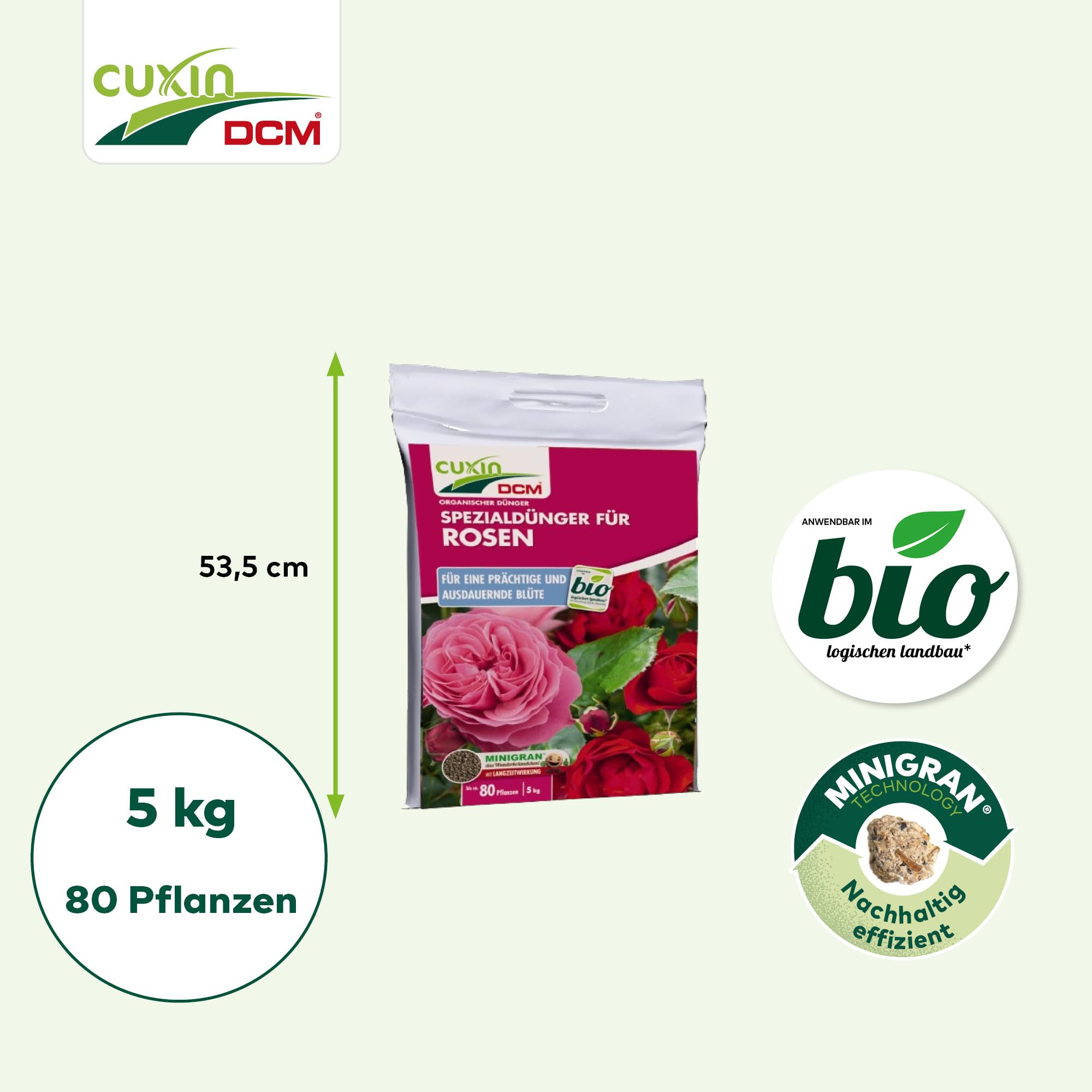 CUXIN DCM Engrais spécial pour roses et fleurs – Engrais spécial – Avec technologie MINIGRAN® – Engrais organique – 5 kg