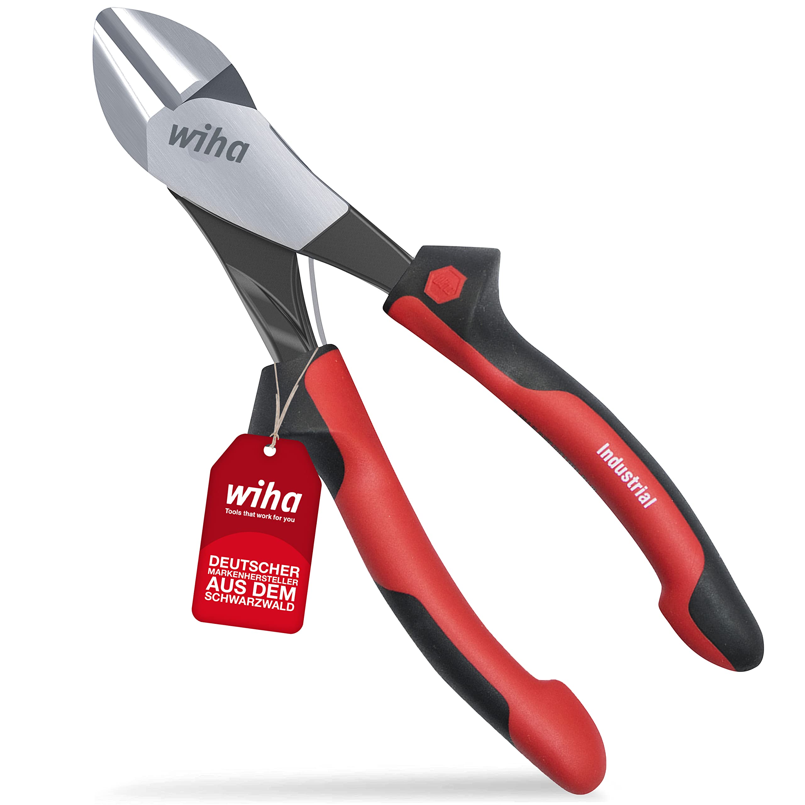 Wiha alicates de corte diagonal de fuerza 200 mm para instaladores que cortan cable grueso