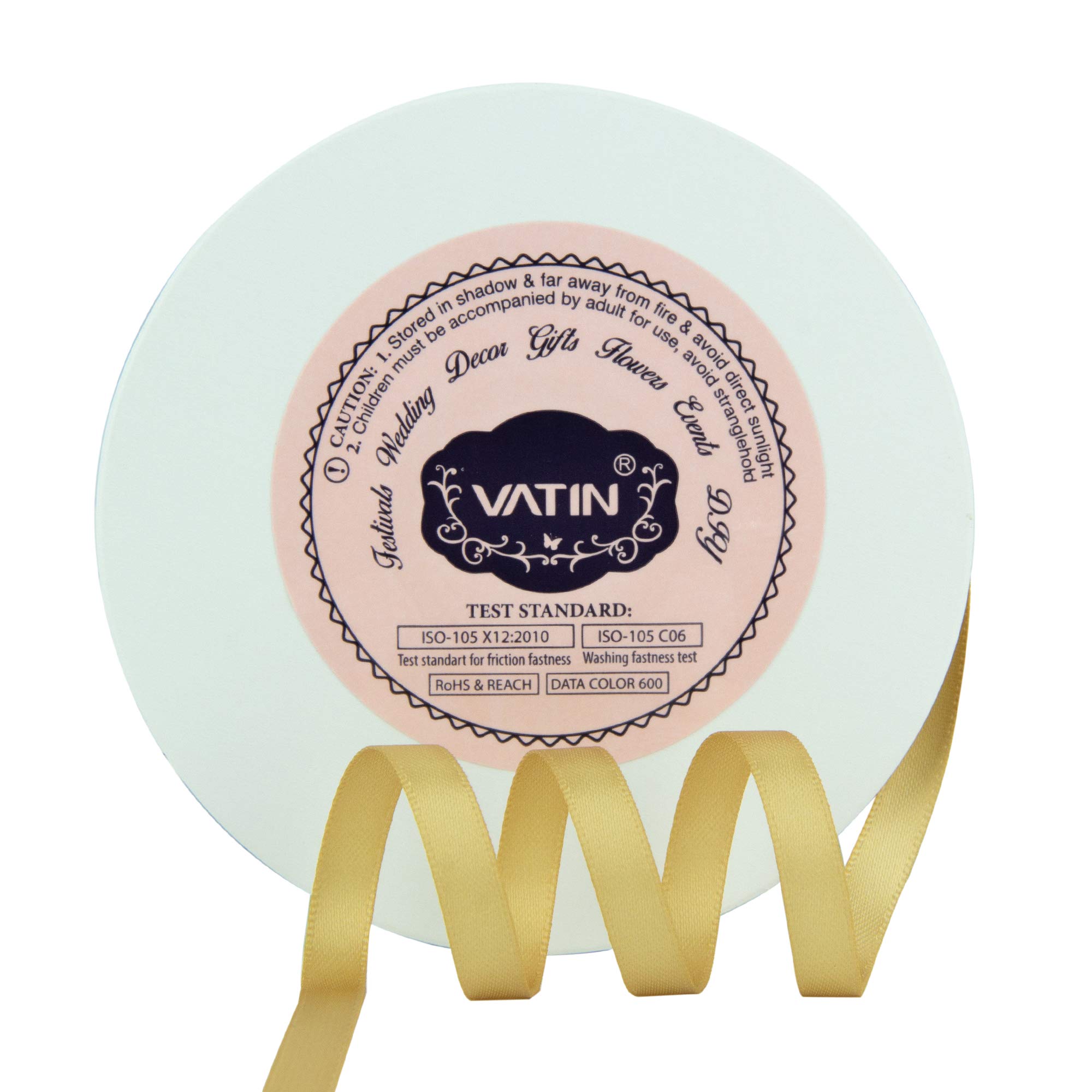VATIN 100mm Wide Double Faced Polyester Deep Navy Blue Satin Ribbon- 4.5 Metre/Spool, Perfect for Chair Sash, Making Bow, Sewing and Wedding Bouquet — view 75