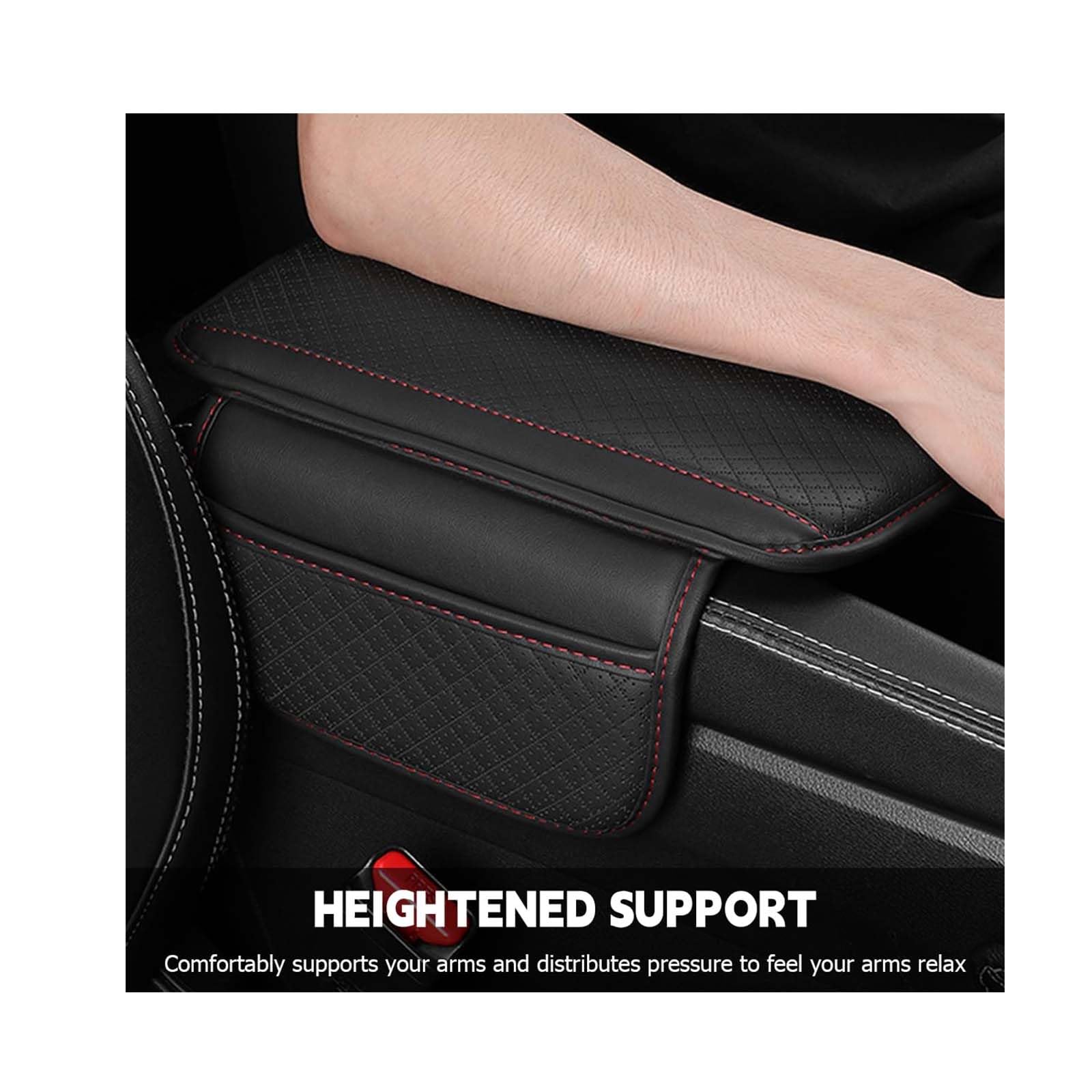 Copri Bracciolo Auto, per Suzuki S Cross Scross 2014-2025 2026 AntiGraffio Impermeabile Centrale Bracciolo Pad Pelle Center Console Protezione Cuscino,A