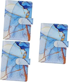 NOLITOY 3 Conjuntos Fichário Fichário De Couro Fichário De Folhas Soltas Mini Blocos De Notas Fichário De Orçamento Com Envelopes De Dinheiro Fichário De Bolso A6 Fichário De Economia De