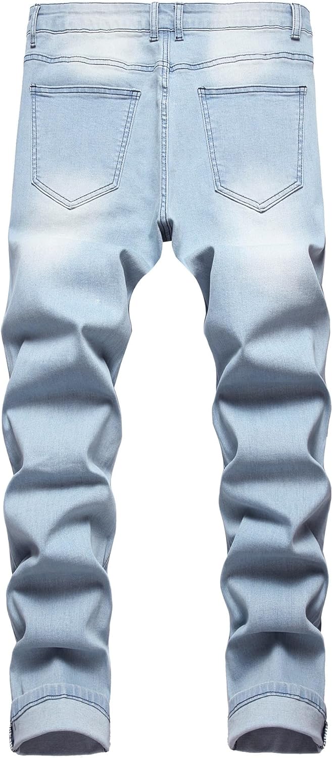 RANMCC Men's Printed Stretch Skinny Jeans Premium Slim Fit Fashionable Designs Denim Pants Jeans - Image 2