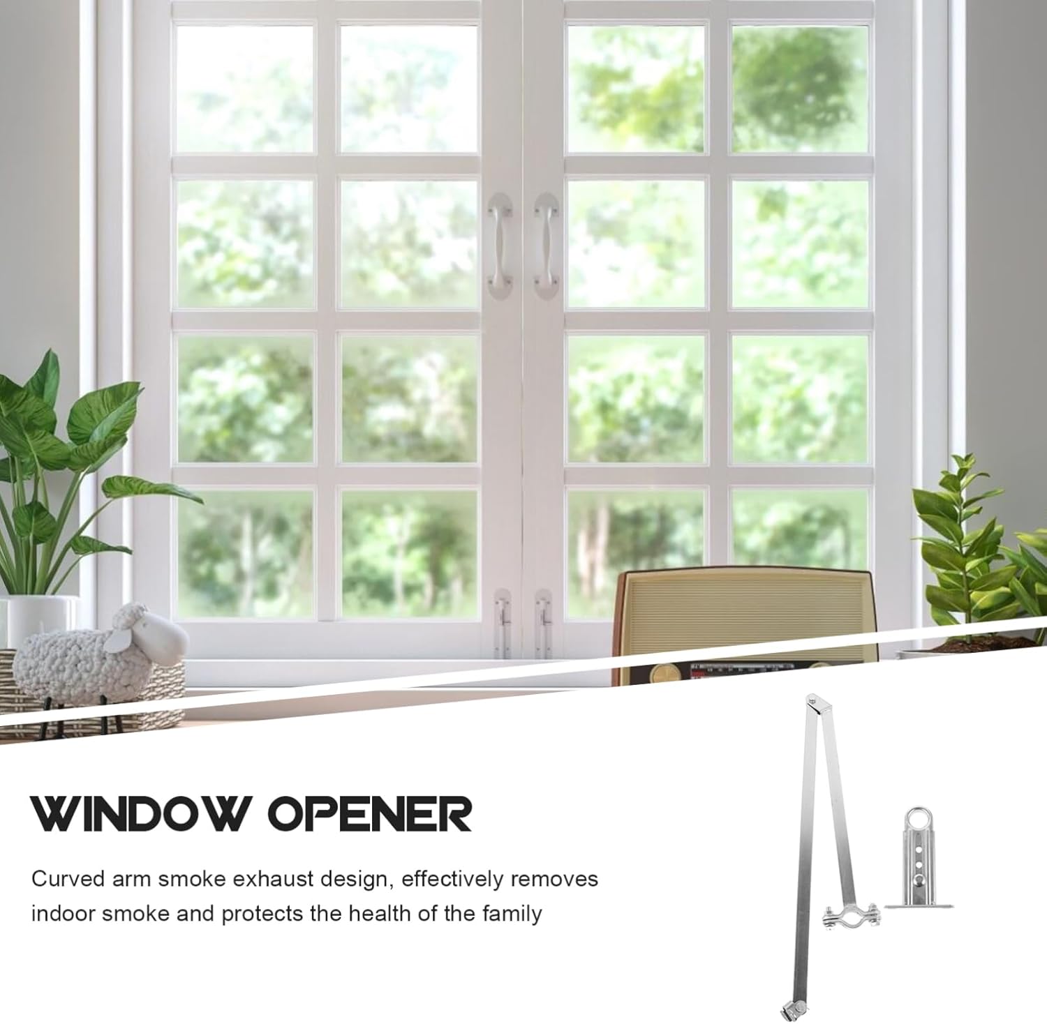 1set Automatic Window Opener Kit Hand- Vent Opener for Greenhouse Home Use Versatile Smoke Ventilation Tool Easy Installation for Various