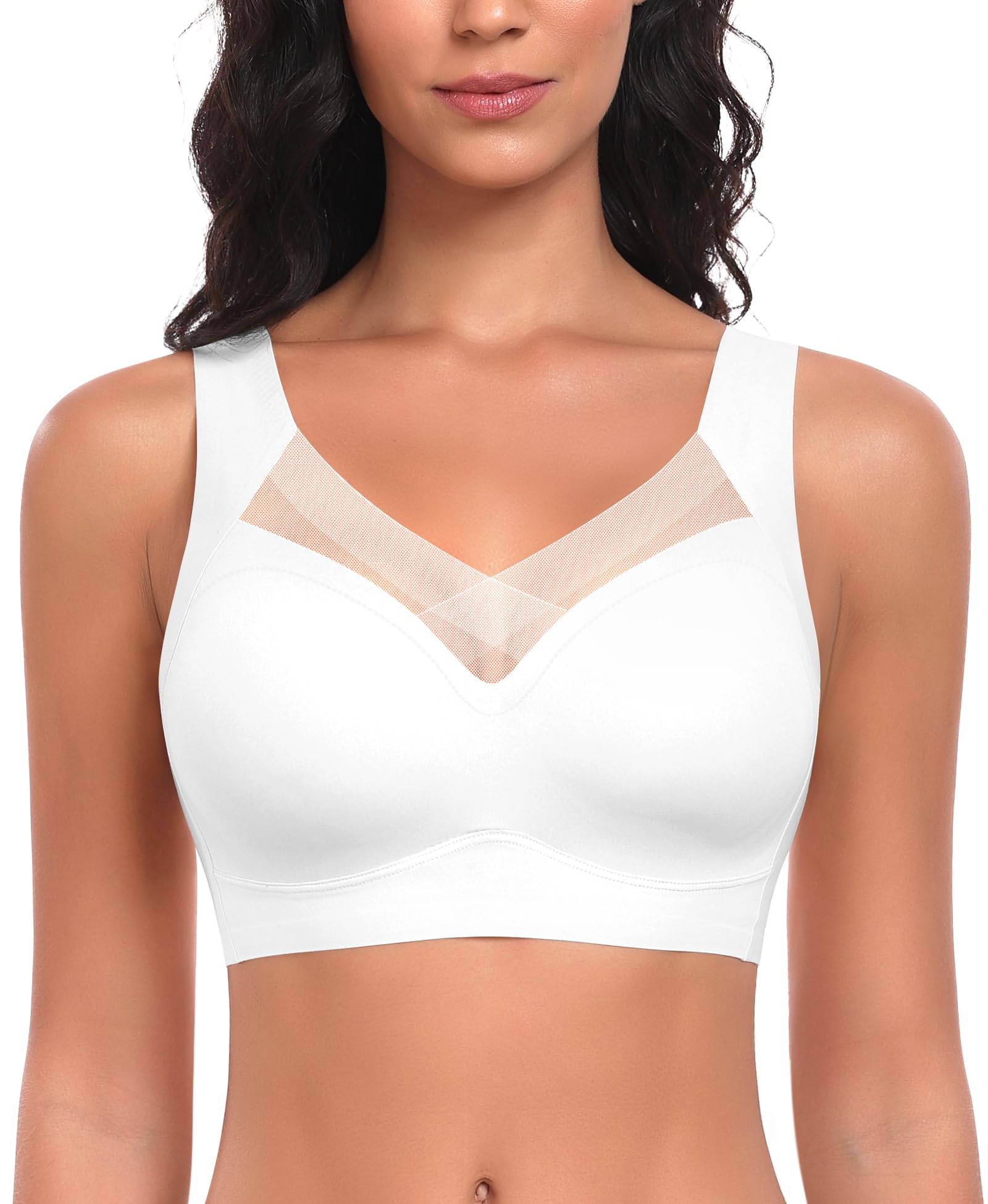 Damen BH Ohne Bügel Nahtloser Bequemer BH Weicher Glatter BHS Bustier Bügelloser BHS Komfort Soft Bra T-Shirt Bralette Gepolsterter