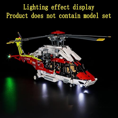 Miniatura 7 de Kit de luces LED compatible con Lego Airbus H175 Rescue Helicopter  Juego de iluminación para modelo Technic 42145 (modelo no incluido)