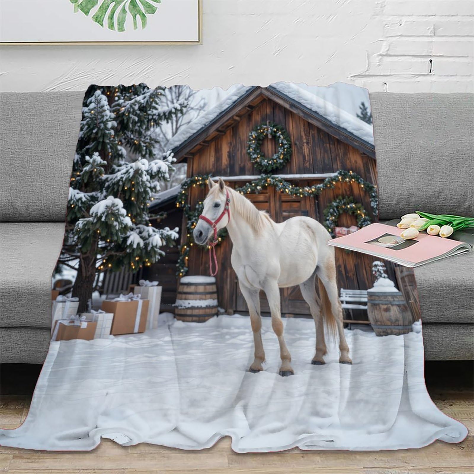 Couverture polaire cheval 3D anti-froid pour en finir avec les nuits glaciales