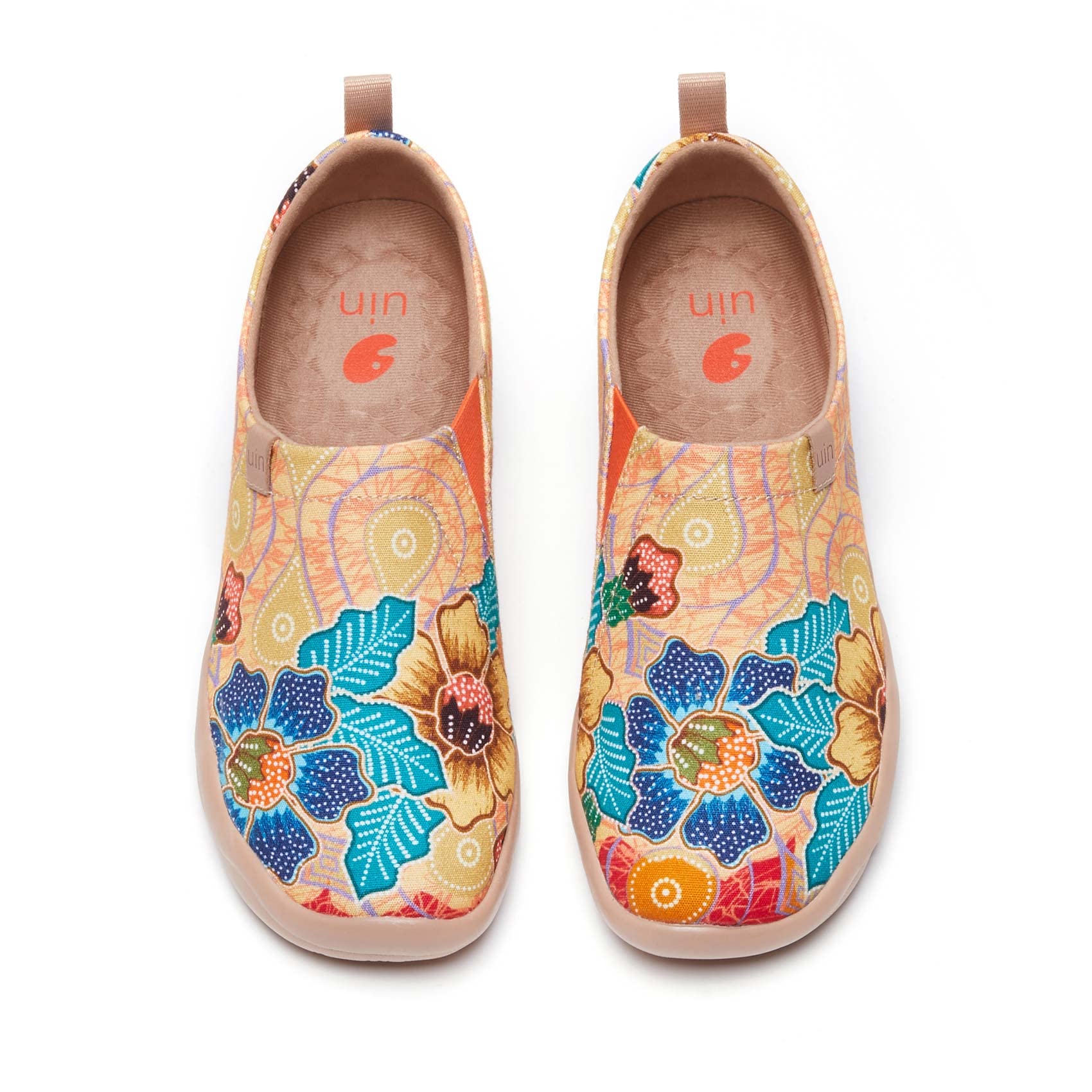 UIN Women's Slip On Shoes Colorful Comfortable Lightweight Art Travel Sneakers Casual Floral Stylish Everyday Loafers
