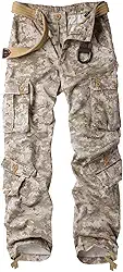 Calça cargo masculina casual militar militar camuflada para trabalho de combate com 8 bolsos