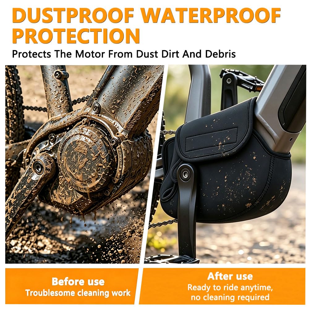 3 Pezzo Bicicletta Elettrica Protezione per il Trasporto, Copertura Batteria - Motore - Manubrio, impermeabile, resistente all'umidità e alla polvere para Bosch, Shimano, Yamaha