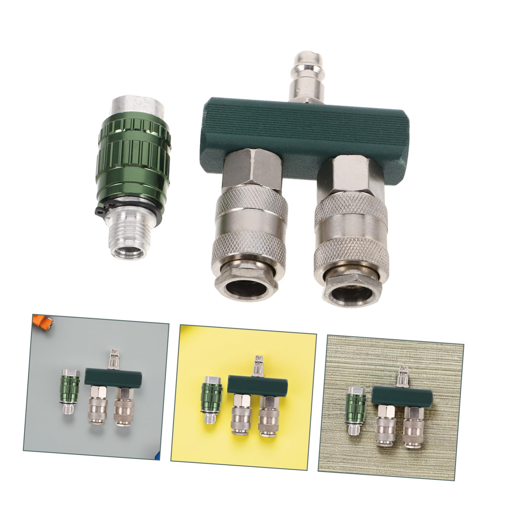 PRETYZOOM 5 Piezas Conector rápido Accesorio de manguera de aire Splitter de manguera de rápida divisores neumáticos para tubo divisor de tubo hierro niquelado