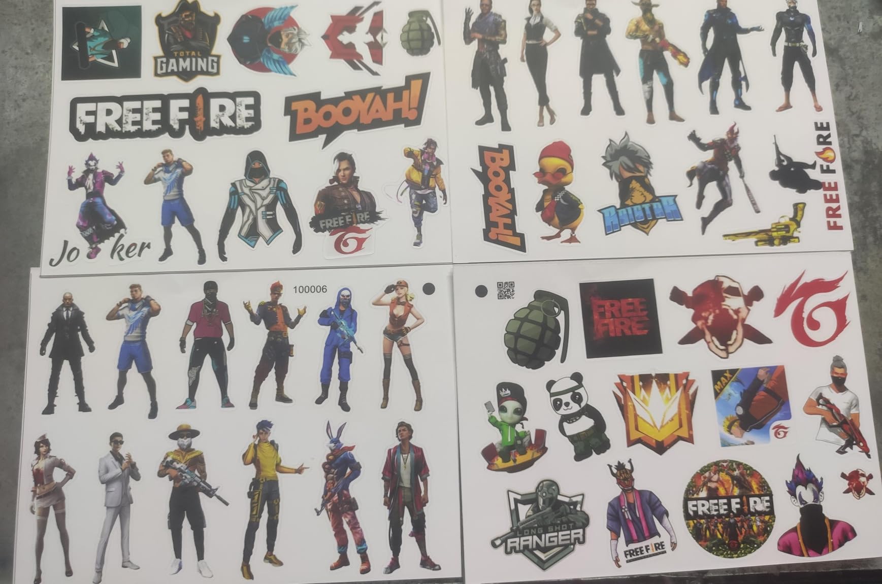 Free Fire Zone Sticker Shivaduti® Free Fire Game Stickers – 50+ Waterproof Vinyl Decals for ...