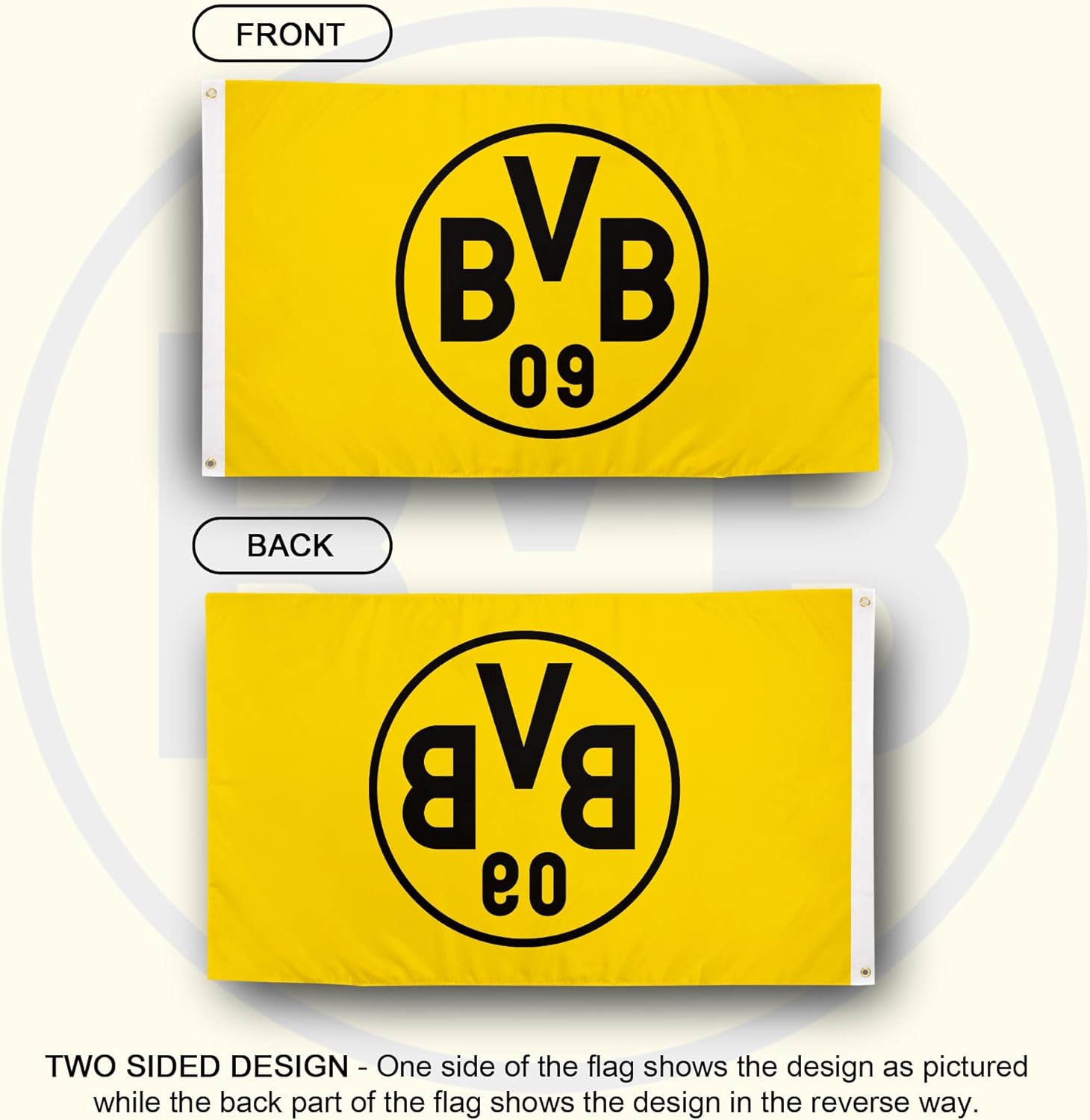 Desert Cactus Borussia Dortmund FC Flag BVB German Germany Die Schwarzgelben Soccer 100% Polyester Indoor Outdoor 3x5 feet Team Flags (Flag A) - Image 2