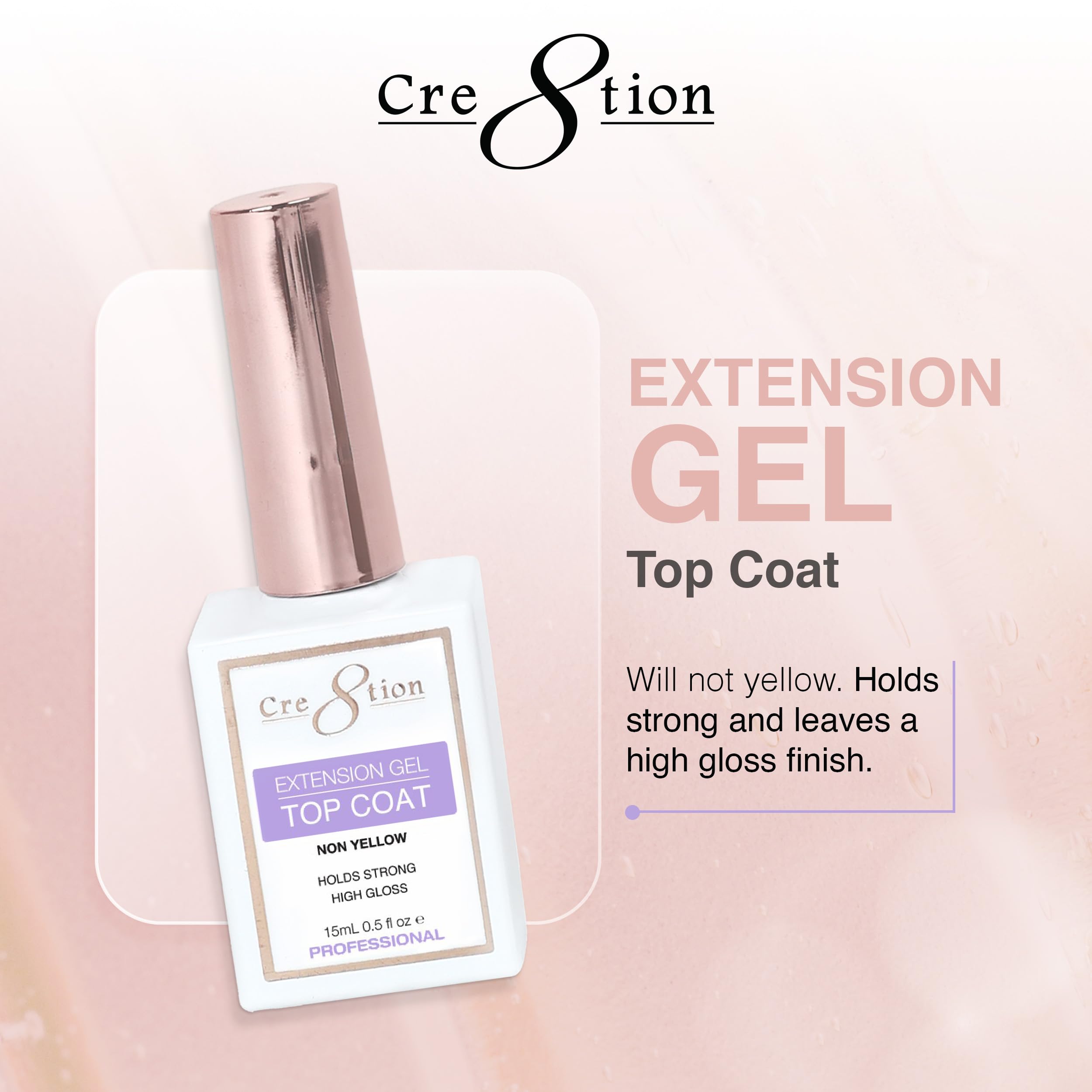 Amazon.com: Cre8tion Extension Gel Top Coat, Quick-Dry High-Gloss