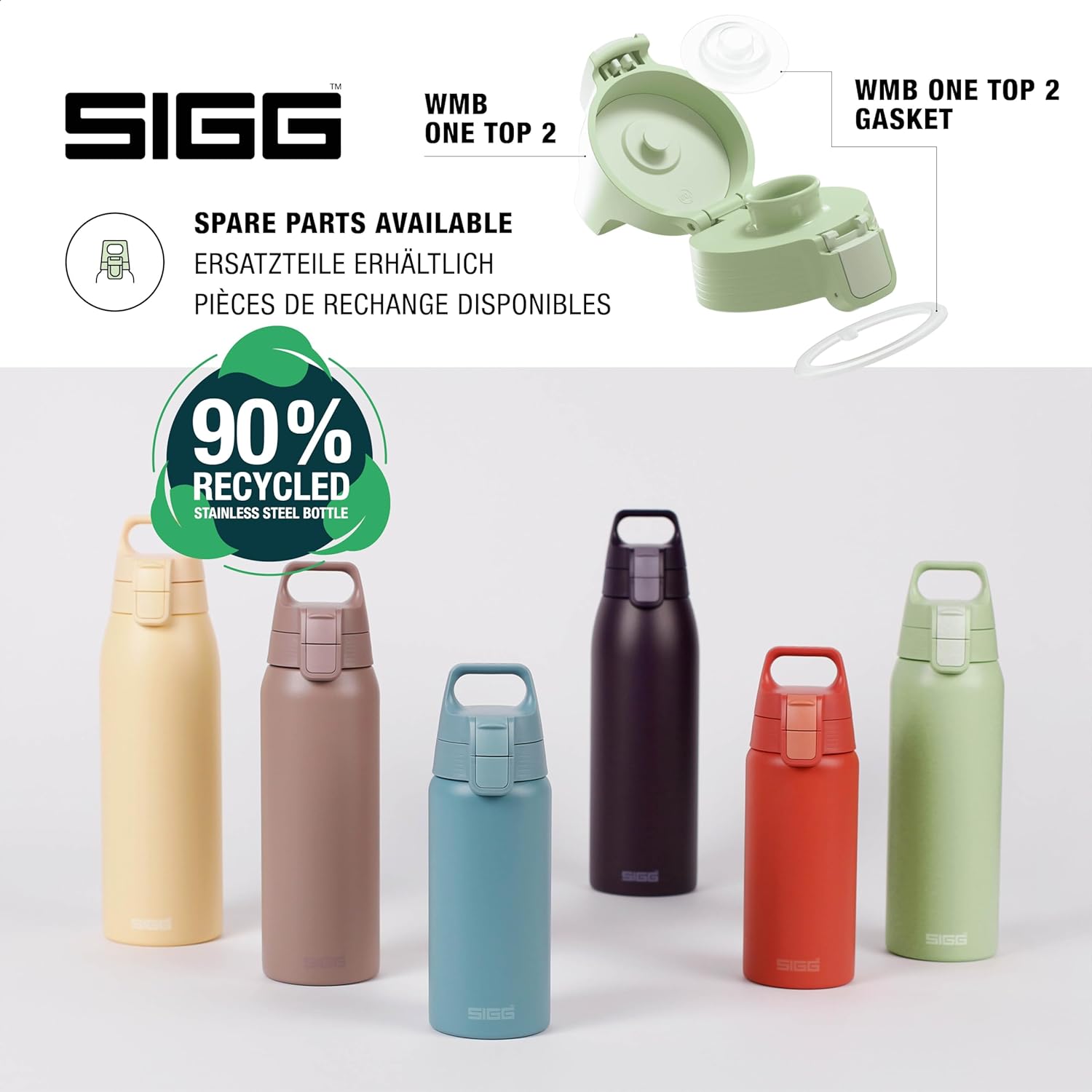 SIGG - Shield Therm- Stainless Steel Insulated Water Bottle - Carbonated Drinks, Leakproof, BPA Free, Recycled, 25, 34Oz - Image 5