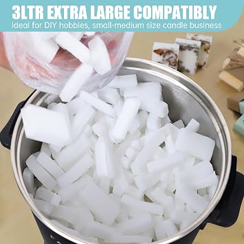 FAST MELT 6Lbs Soap Base Melter - Soap Making Kit with Constant Temperature Control Melter, Quick Pour Spout, Ideal for Homemade Soap Business Fast Loading Easy Clean