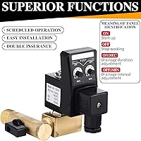 Vista 5 de Bonuci 2 Sets Electronic Drain Valve Kit Automatic, 110V Timed Tank Drain Water Valve for Air Compressed (Separating)