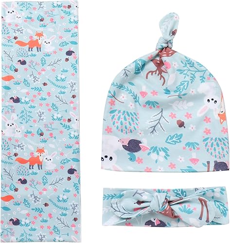 Miniatura 3 de AWIBMK Mom and Me Robe and Swaddle Set and T-Shirt Hospital Labor Delivery Swaddling with Headband Hat for Mom Dad Baby