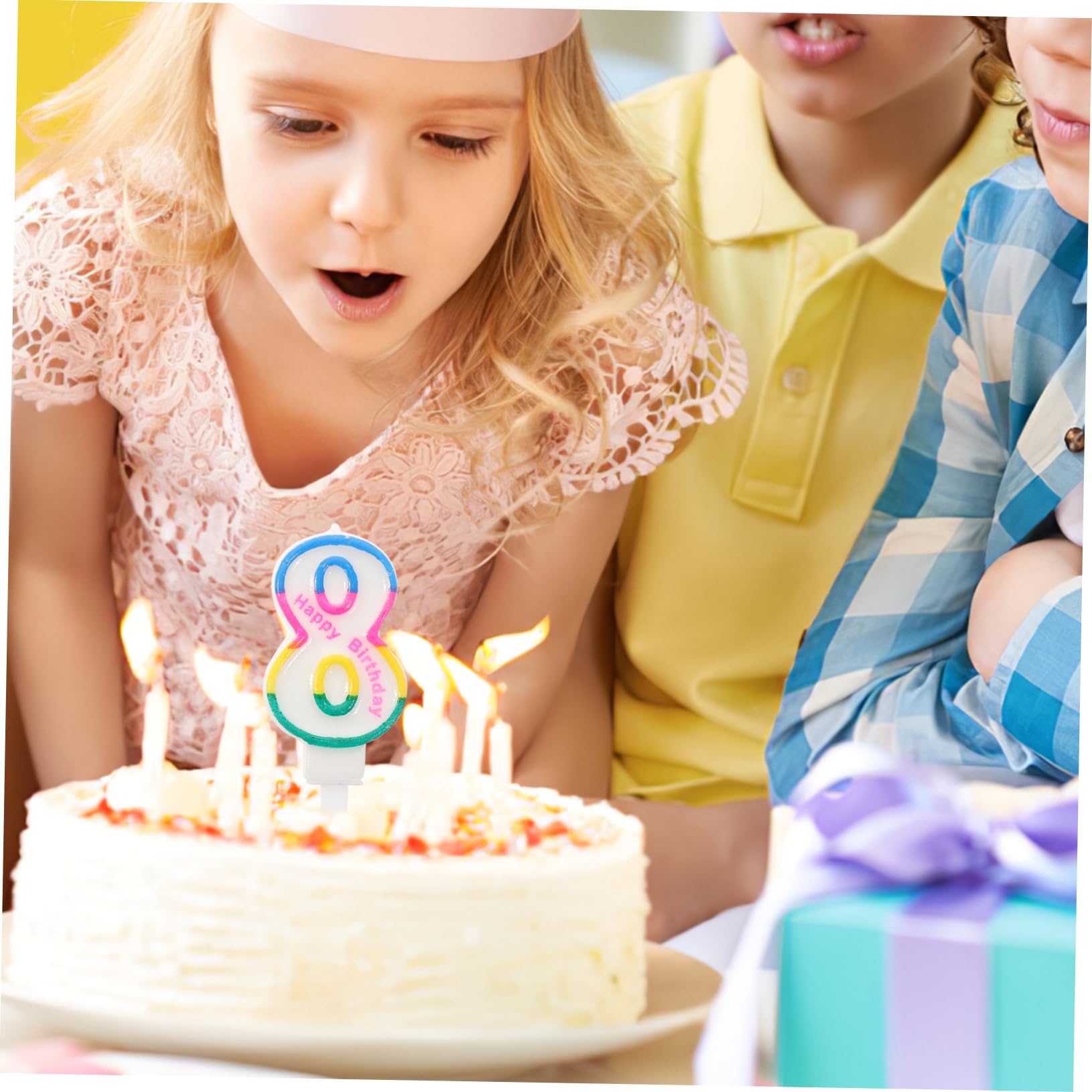 Alipis 2 Series Velas De Números Cumpleaños De Velas Decorativas Seguras Y Duraderas para Tartas para Fiestas Bodas Y Celebraciones 10 Piezas*2