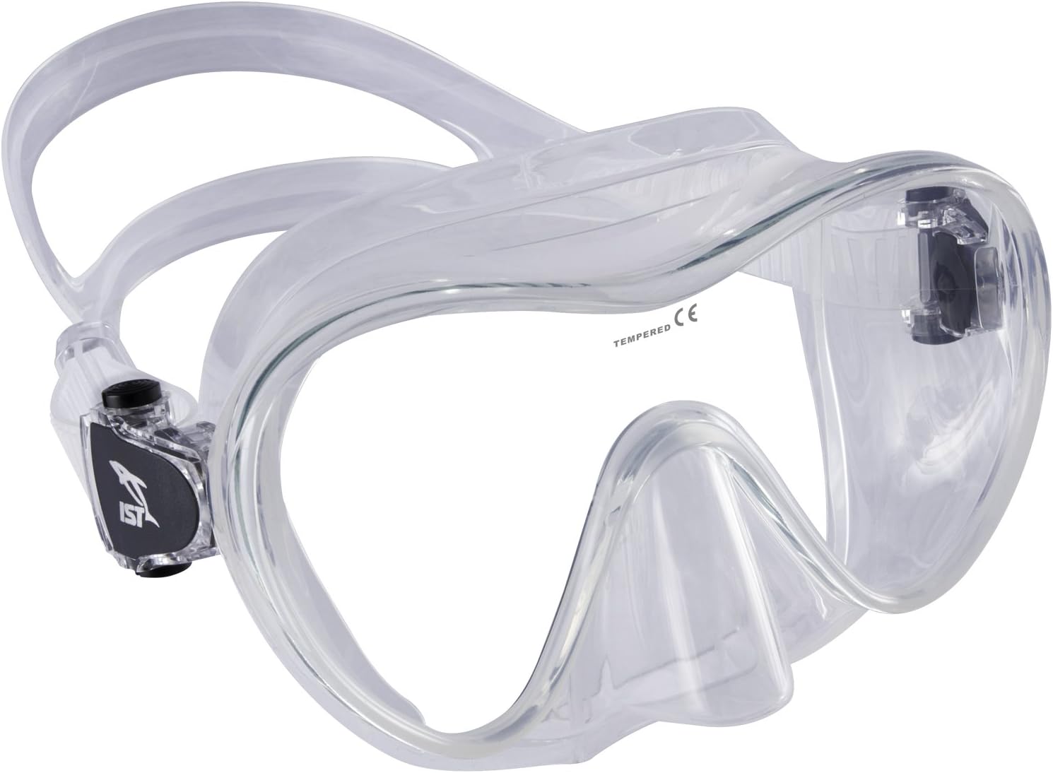 IST MP110 Frameless Dive Mask, Single Panoramic Shatterproof Lens for Scuba Diving & Snorkeling