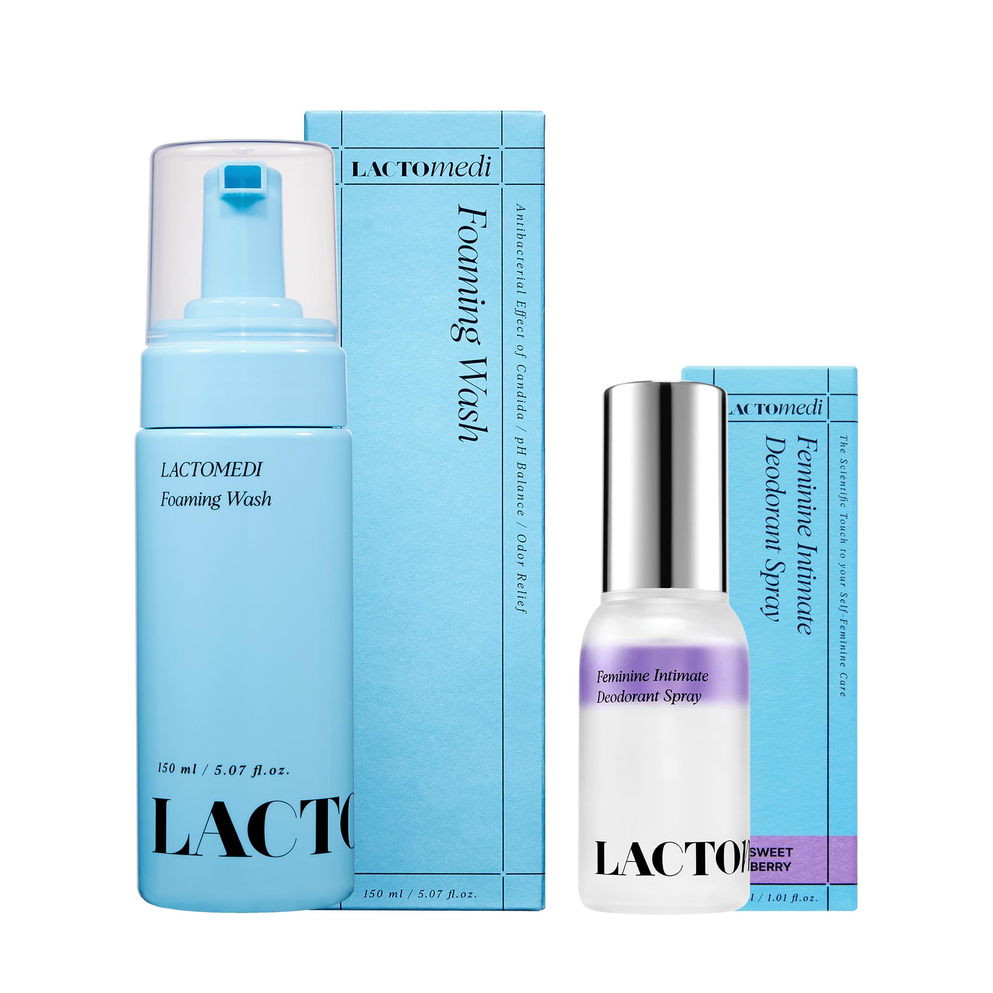 LACTOMEDI Feminine Foaming Wash & Intimate Deodorant Spray Sweet Berry
