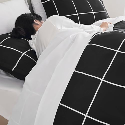 Miniatura 7 de SLEEP ZONE Juego de edredón ligero tamaño Queen, juego de edredón de microfibra ultra suave, edredón reversible de microfibra suave y cálida para