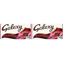 Galaxy Cookie Crumble Milk Chocolate Bar, Chocolate Gift, Movie Night Snacks, Sharing Bar, 114g Pack of 2