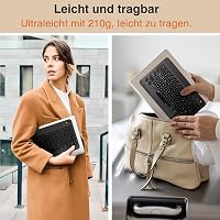 Tumeiguan Háttérvilágítású Bluetooth Billentyűzet - Megnövelt Billentyűkkel, QWERTZ Német Kiosztás, iOS/Android/Windows/Mac Kompatibilis, Ul 3