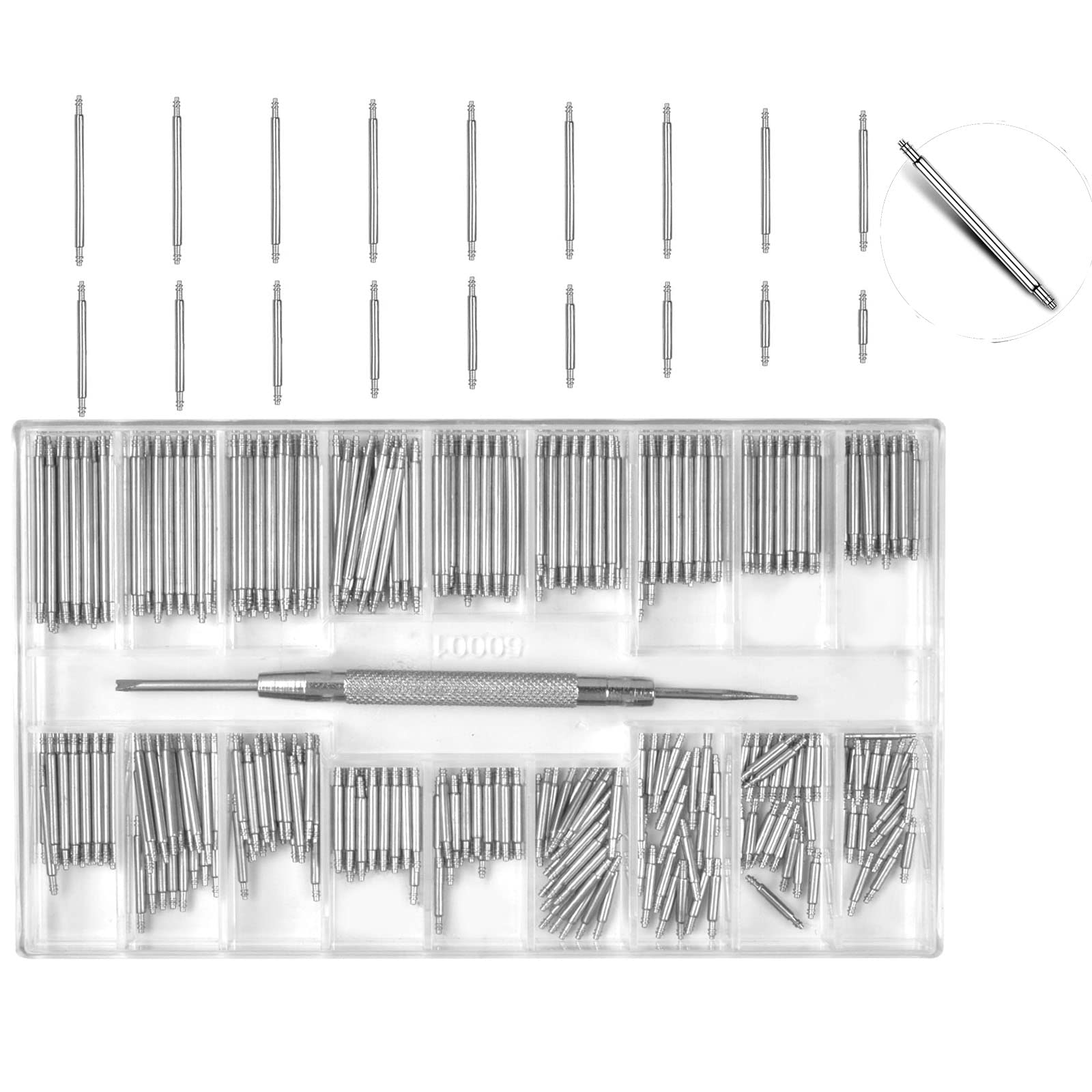 Kit 360 Perno Per Orologi 6-23mm, Barrette Molla In Acciaio Inox Con Scatola Organizer | Leroy Merlin - Foto 3