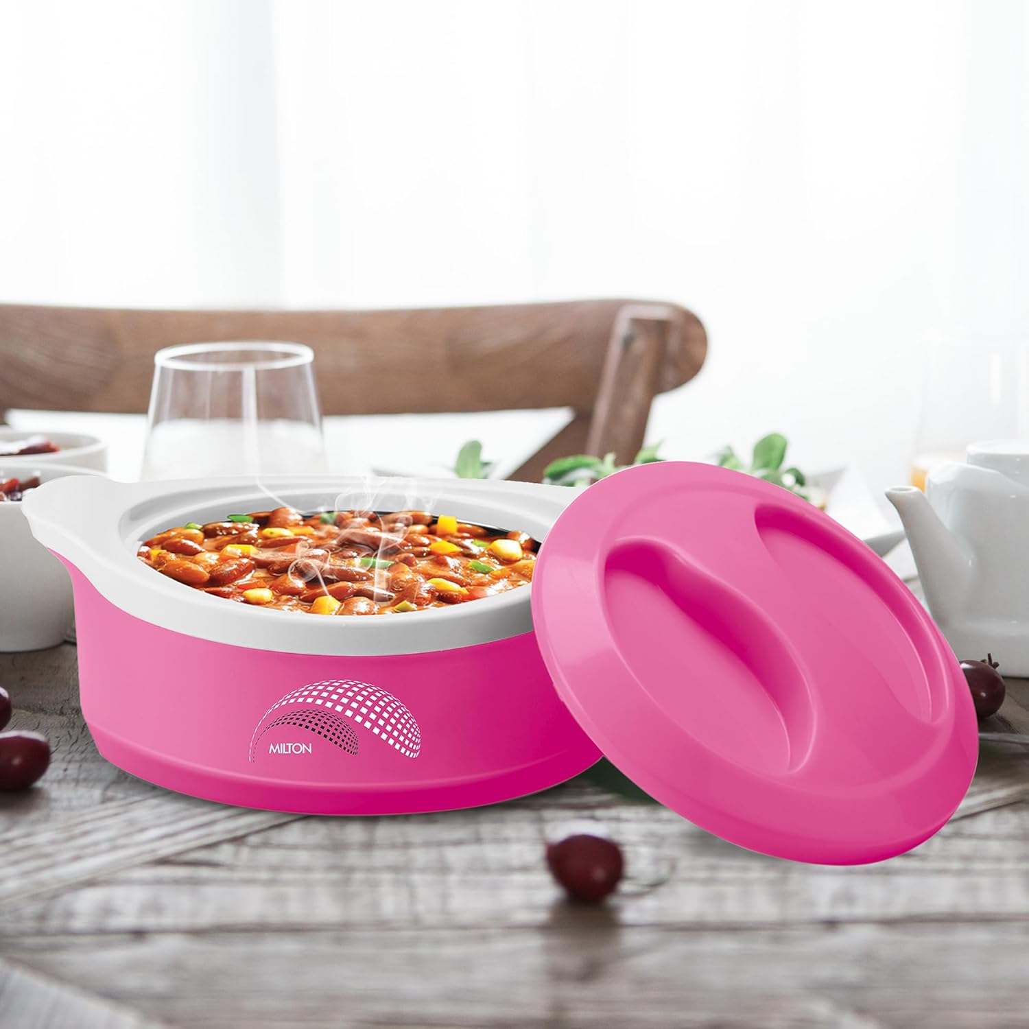 MILTON New Marvel 2500 Inner Steel Casserole, 2360 ml, Pink
