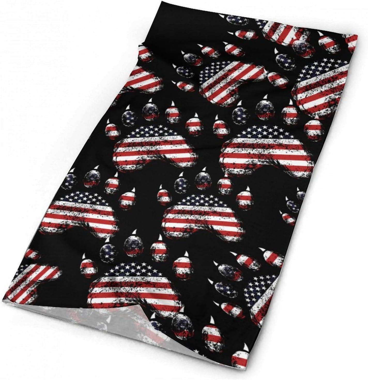 U.S Flag Bear Printed Face Cover Neck Gaiters for Men Women Sun Protection Mask Scarf Hiking Bandana