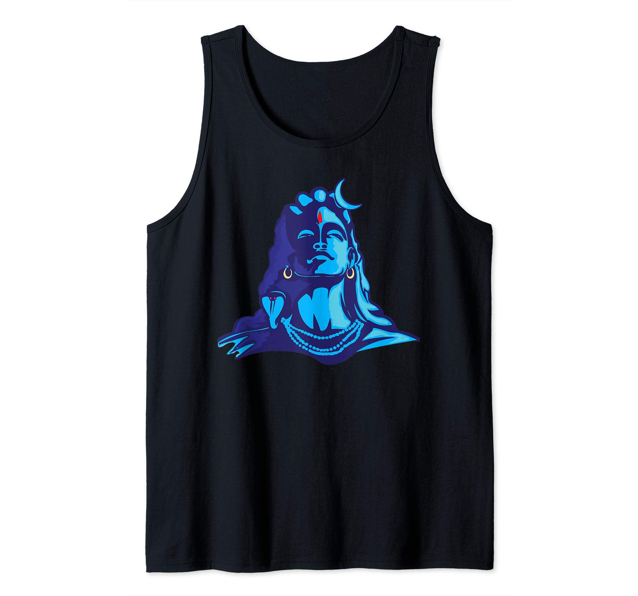 Lord Shiva Shakthi Trishula Mahadev HinduAdiyogi or Adhi Yogi Shiva Mahadev Blue Hindu Maha Shivratri Tank Top