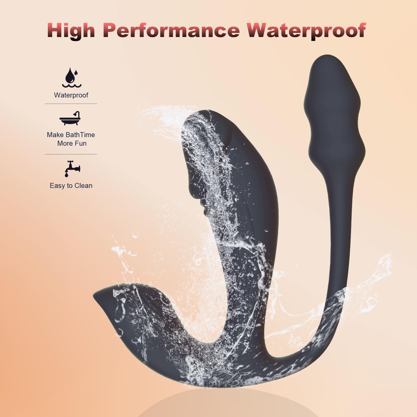 MIDUSHA Sex Toys - Vibrator Dildo and Anal Plug 3 in 1, App and Remote Control Vibrator with 6x6x6 Modes, Butterfly Panty Wearable Vibrators & G Spot Vibrator, Adult Sex Toys & Games for Women(): Black