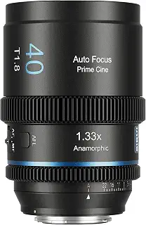 SIRUI 40mm T1.8 1.33X アナモルフィックレンズ、S35 オートフォーカスレンズ、M4/3 マウントカメラ対応（MFT マウント、ニュートラルフレア）