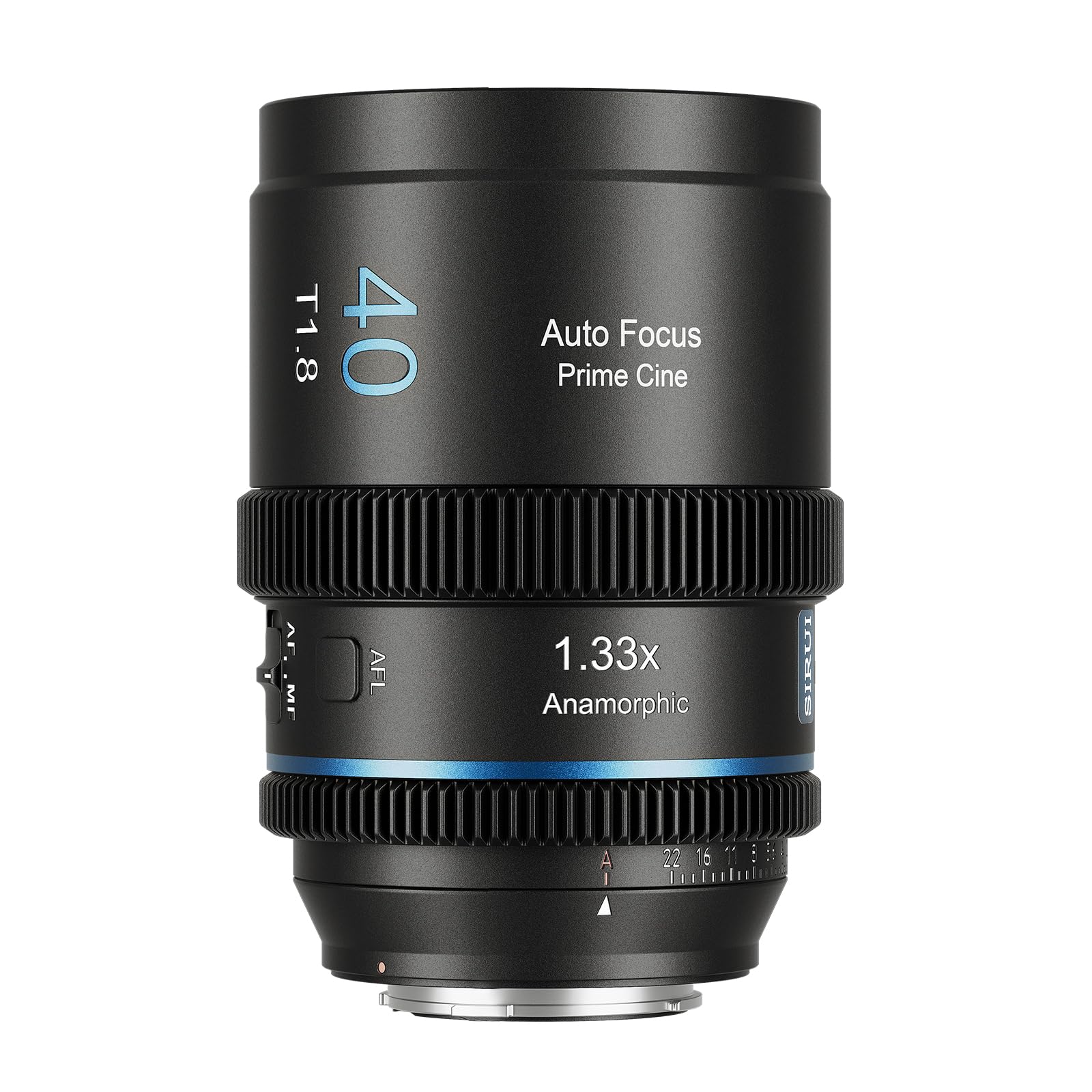 SIRUI 40mm T1.8 1.33X アナモルフィックレンズ、S35 オートフォーカスレンズ、M4/3 マウントカメラ対応（MFT マウント、ニュートラルフレア）
