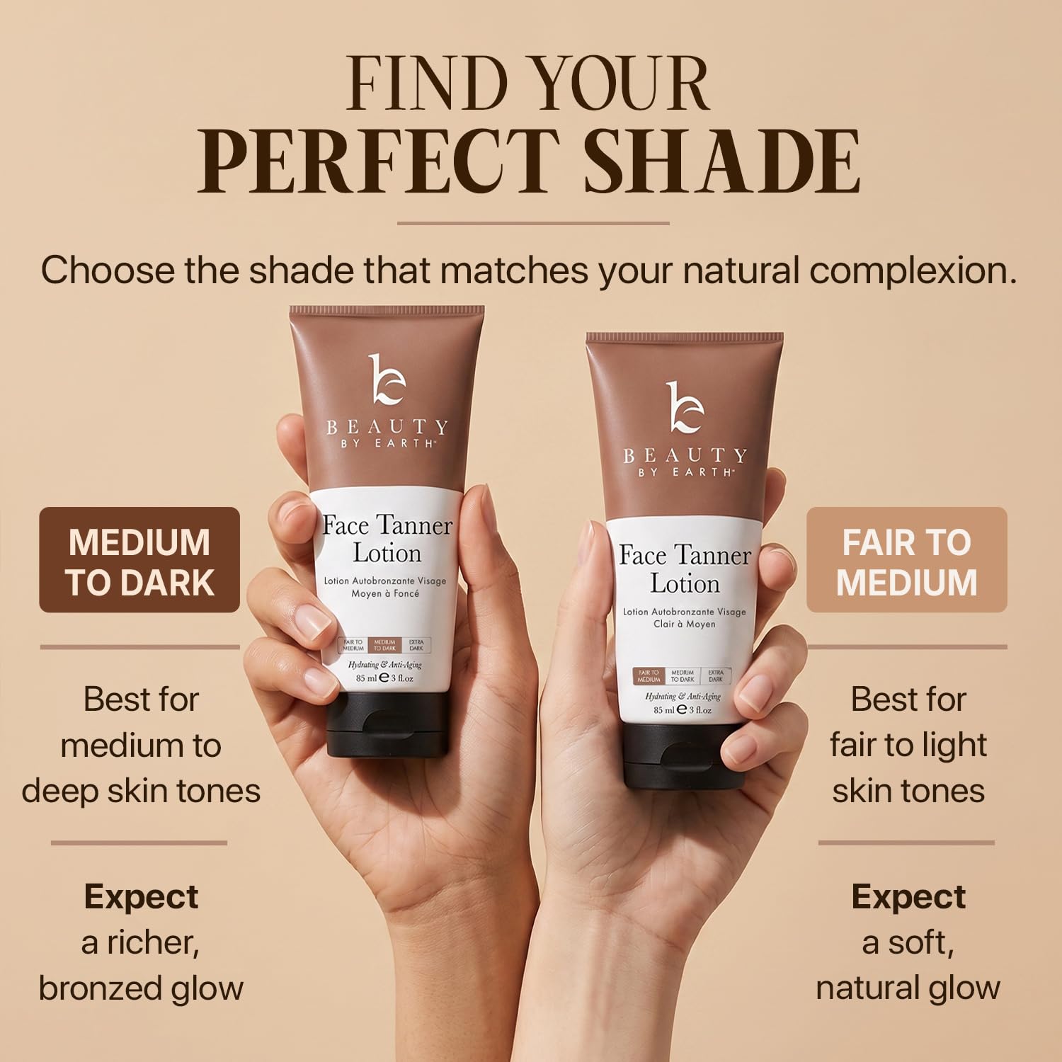 Face Tanner Lotion with Natural & Organic Ingredients