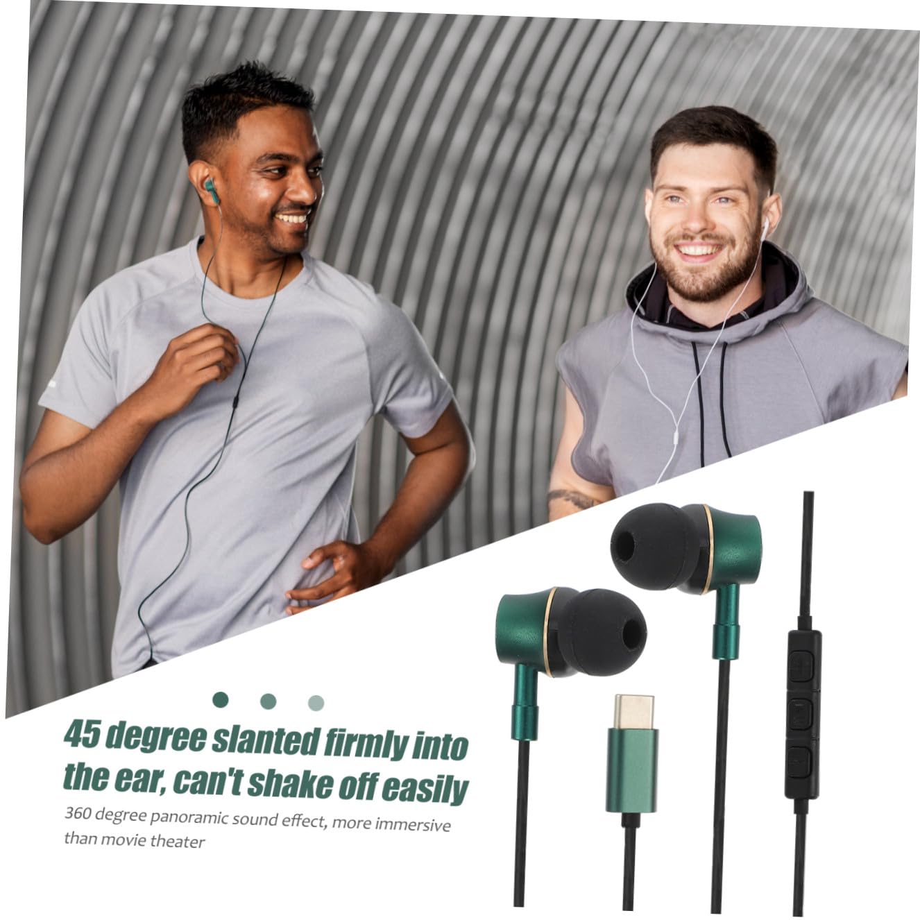 DOITOOL 2 Cuffie Con Cancellazione Del Rumore Jack C Auricolari In-ear Angolati A 45 Gradi Per Un Suono A 360°