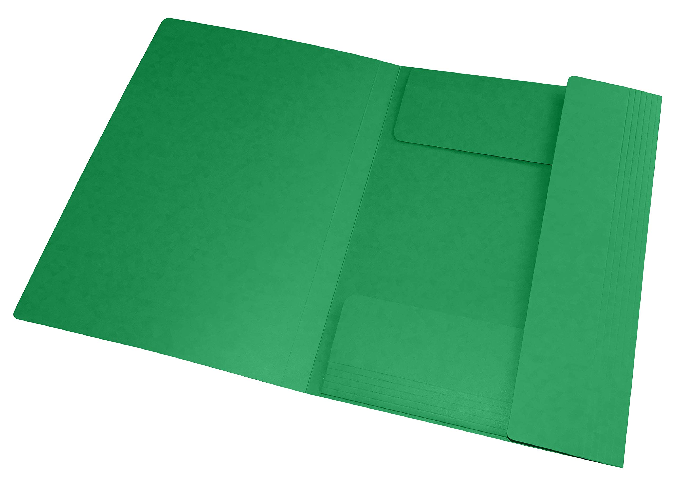 OXFORD Lot de 50 Chemises 3 Rabats Top File + A4 avec Elastique Couverture Carte Vert