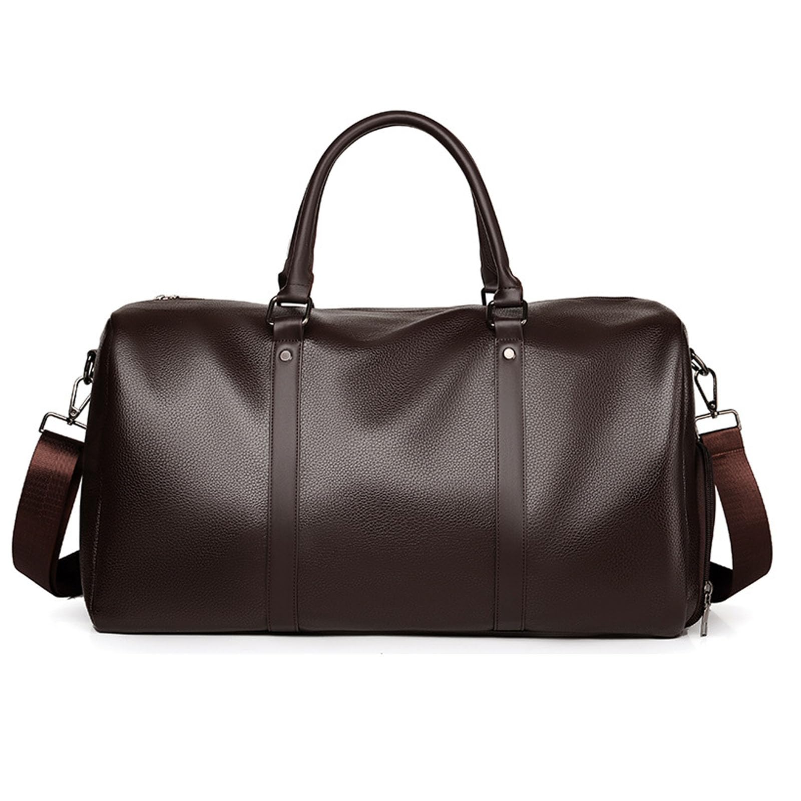 FANDARE Sporttasche Reisetasche Herren Damen Weekender mit Schuhfach Ryanair Handgepäck PU Leder Weekender Bag Schwimmtasche Fitnesstasche Trainingstasche Badetasche Reisetasche Urlaubstasche Braun