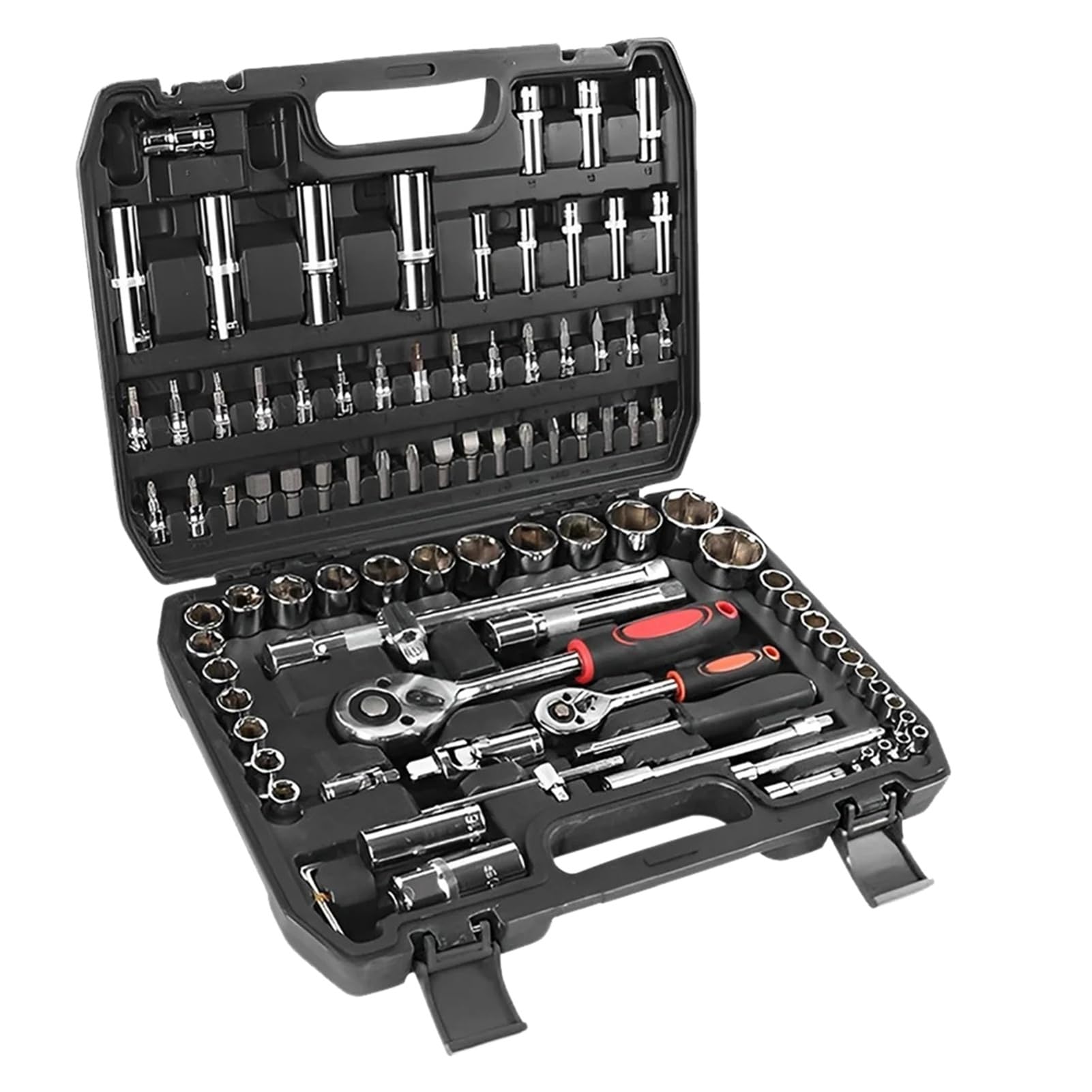 Senyoi One Color Car Repair Tool Kit 94Pcs Ratchet Wrench Set Car Repair Tool 1/4 1/2 Torque Combo Kit