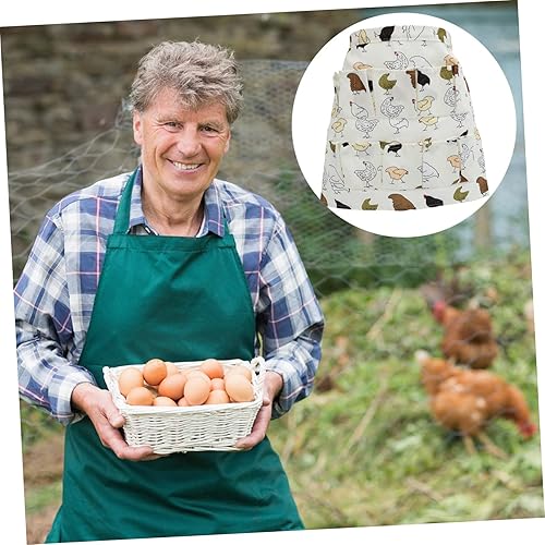 Miniatura 2 de SHOWERORO Falda para recoger huevos, babero para adultos y niños, delantal para mujer, baberos de gallina, delantal de huevo de pato, delantal de