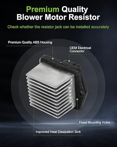 Miniatura 388 de SCITOO Resistencia de motor de ventilador HVAC para 2008-2013 para Chrysler 300/2008-2016 para Town & Country/2008-2010 para Dodge Charger/2008-2018