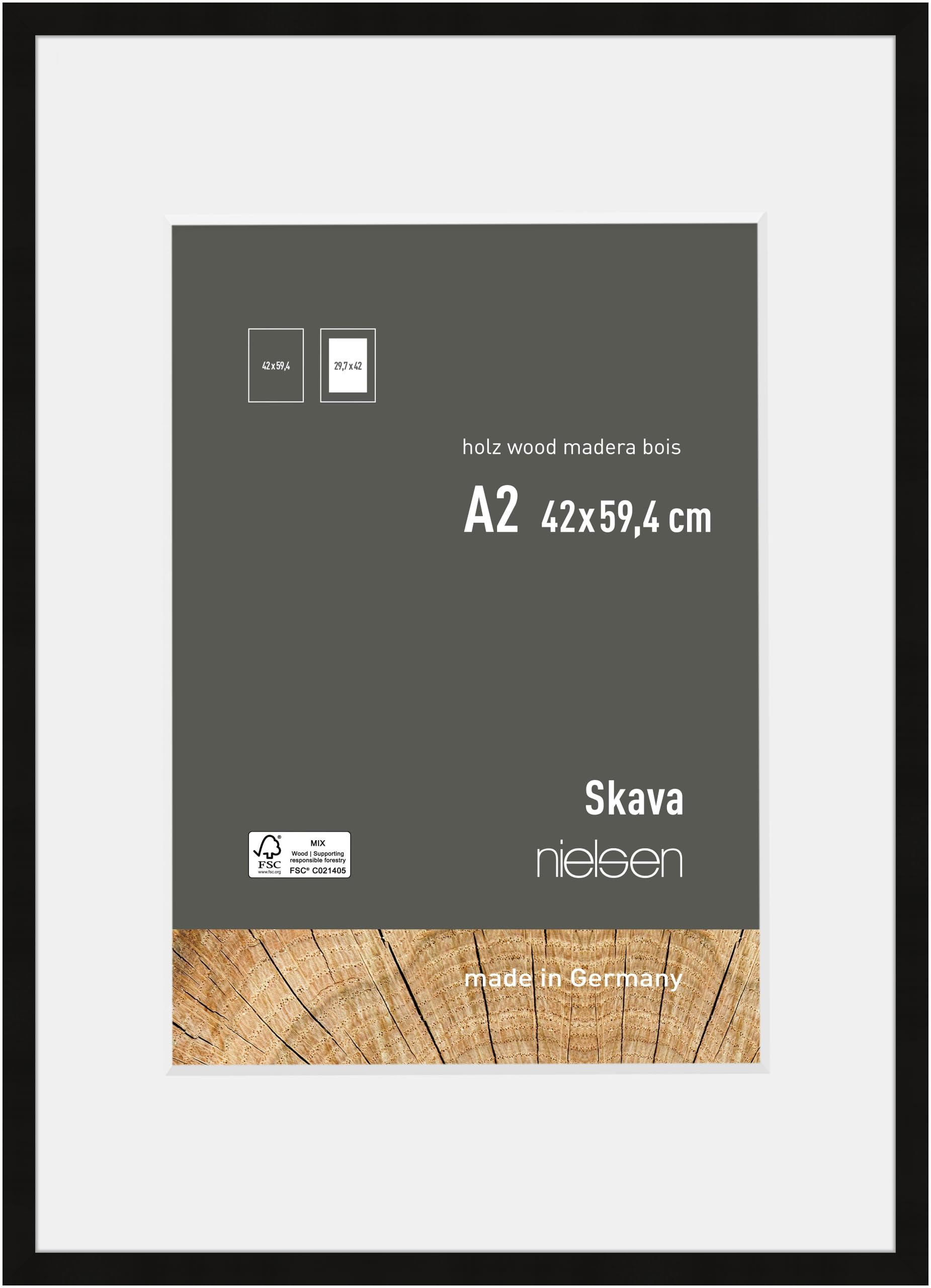 Nielsen Skava A3 Picture Frame Black Wood - 6341100