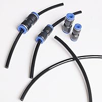 Vista 4 de Conectores de empuje rectos, 4/6/8/10/0.472 in de liberación rápida, kit de accesorios de plástico de liberación rápida, 50 piezas de accesorios