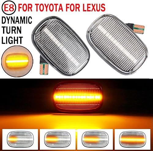 Miniatura 3 de Luz LED de marcador lateral para guardabarros delantero, luz intermitente secuencial que fluye para To-yo-ta, Corolla, Celica, Caldina, Camry,