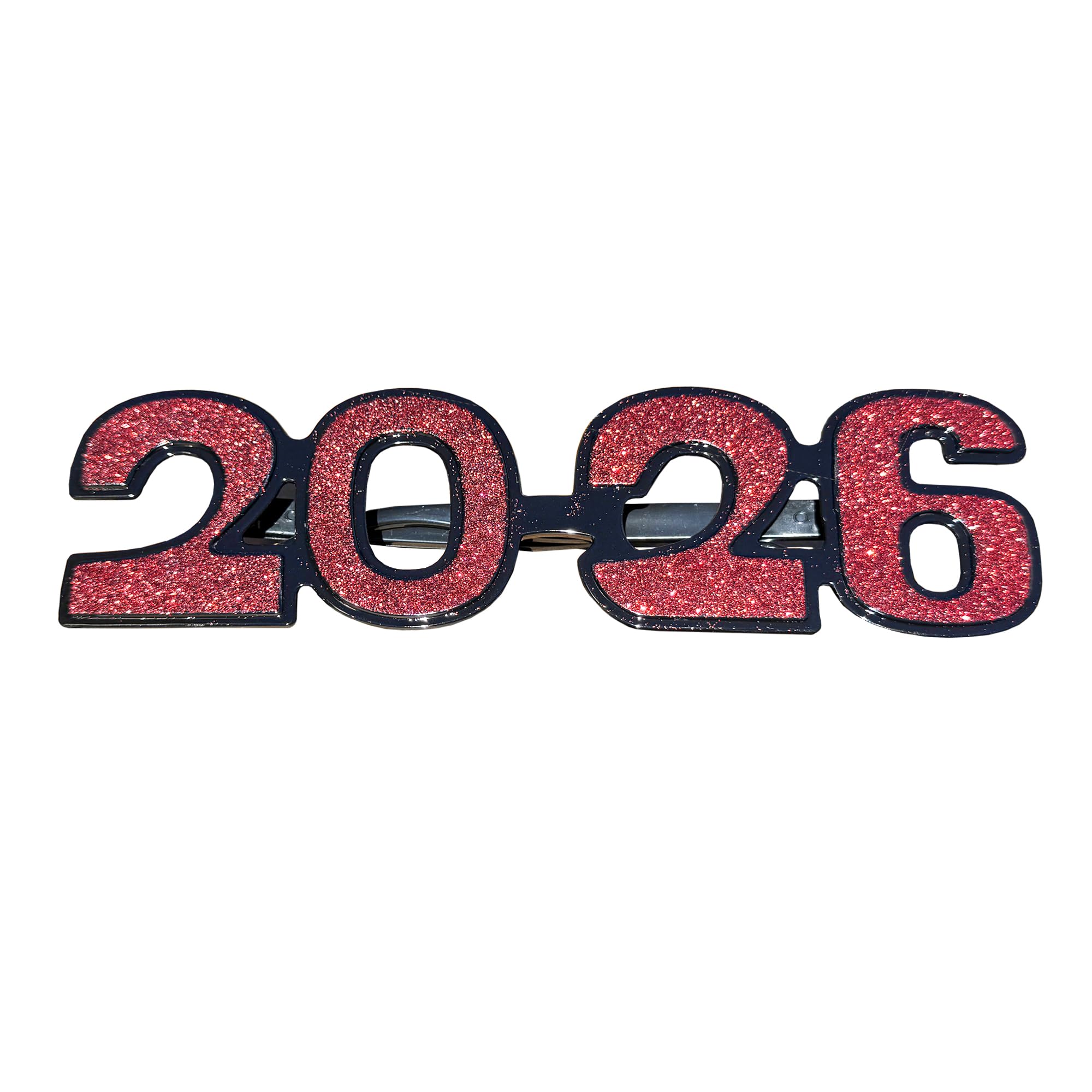 Paquete de 12 gafas de fiesta de plástico con purpurina de año nuevo 2023