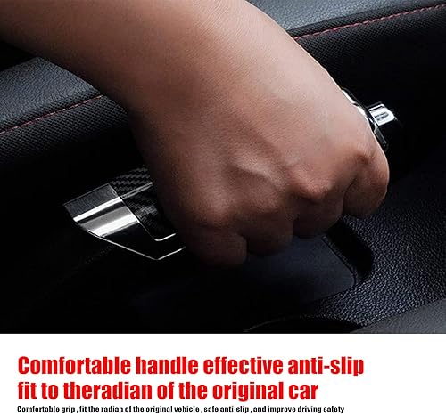 Miniatura 7 de 1 funda para freno de mano para automóvil, tapa decorativa de freno de mano de ABS de 4.9 x 1.3 pulgadas, protectores de freno de mano de agarre