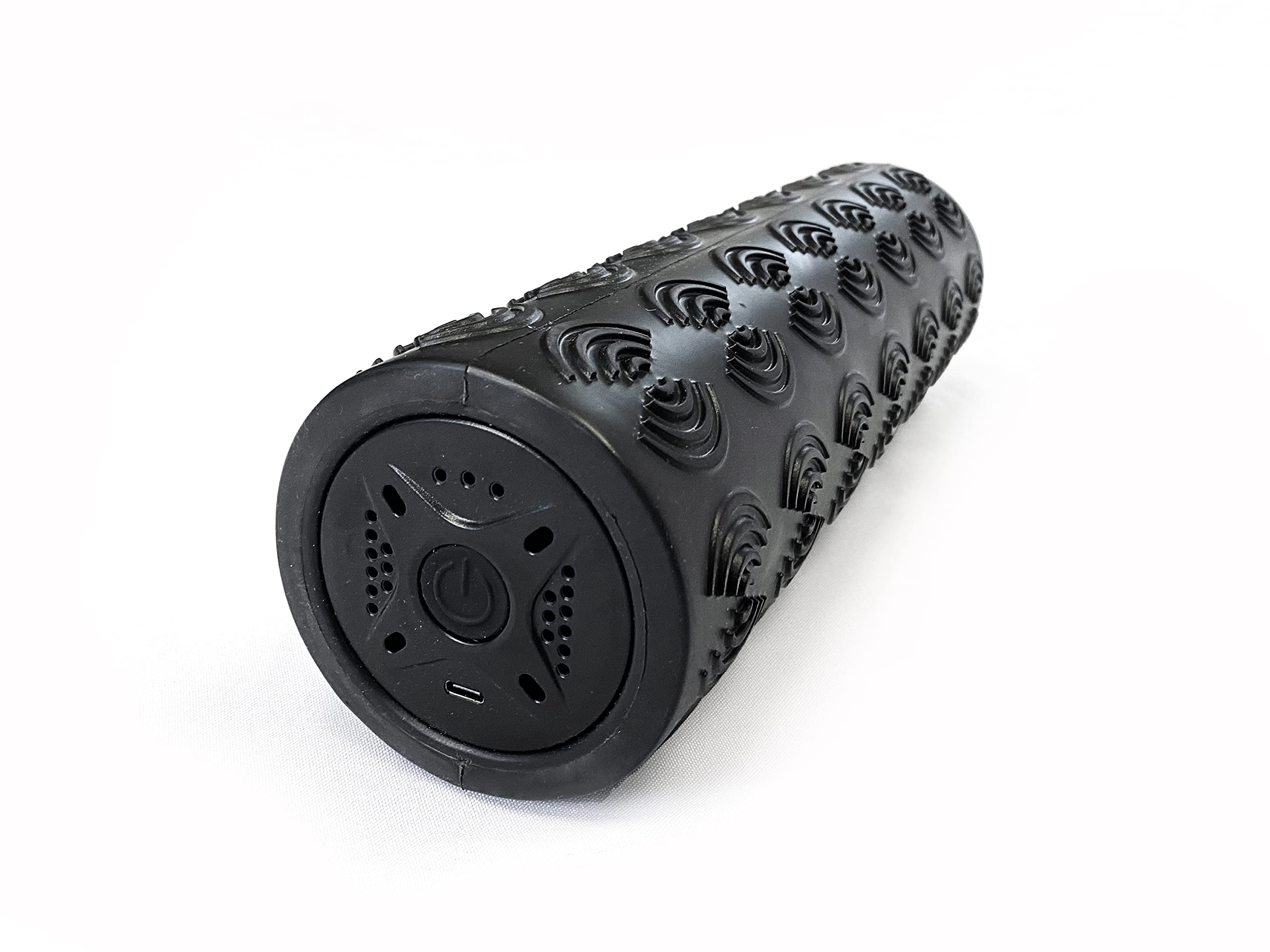 Power Plate Rullo massaggiante vibrante testurizzato, ricaricabile tramite USB, durata della batteria di 4 ore, nero